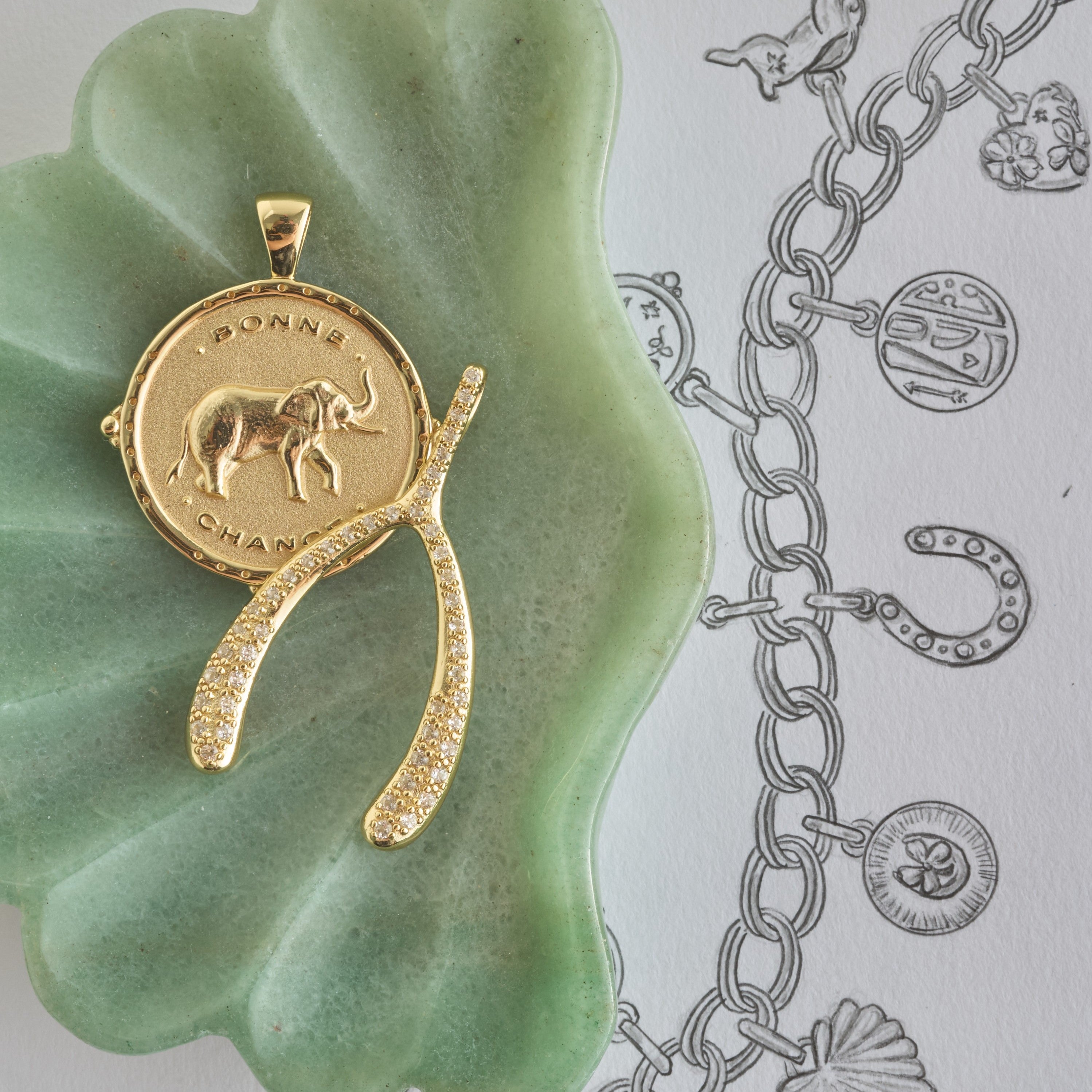 LUCKY JW Original Pendant Coin (Bonne Chance)